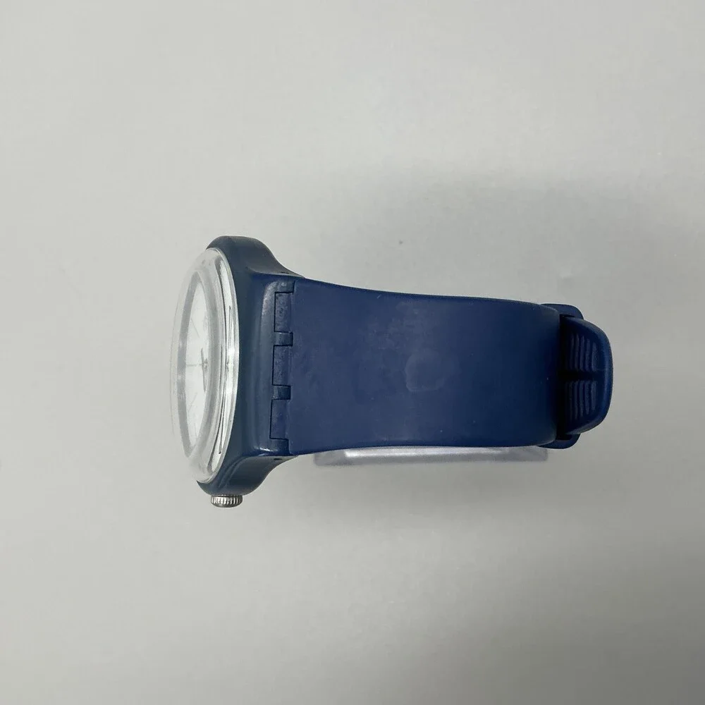 Swatch BlueSounds Mens Watch 41mm SUON127 Blue White Dial Swiss New Battery